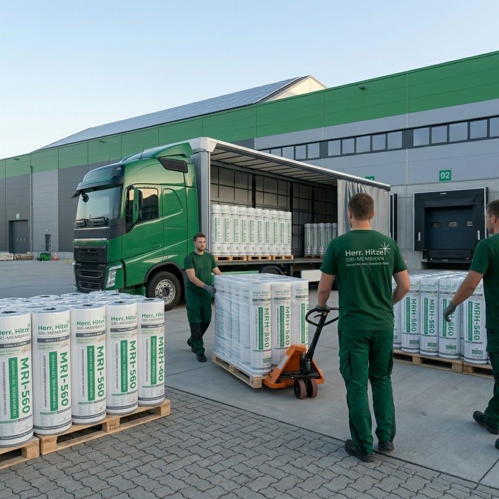 Unloading HeatGuard product from truck